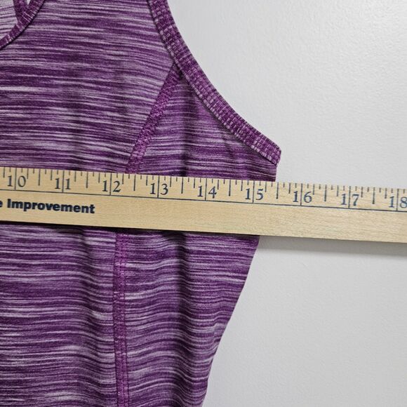 Danskin Now Fitted Racerback Tank Women's Small Purple Striped Activewear EUC - Picture 4 of 7